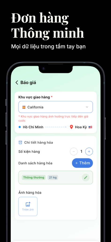 Tạo đơn hàng UCargo